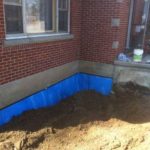 completed basement waterproofing