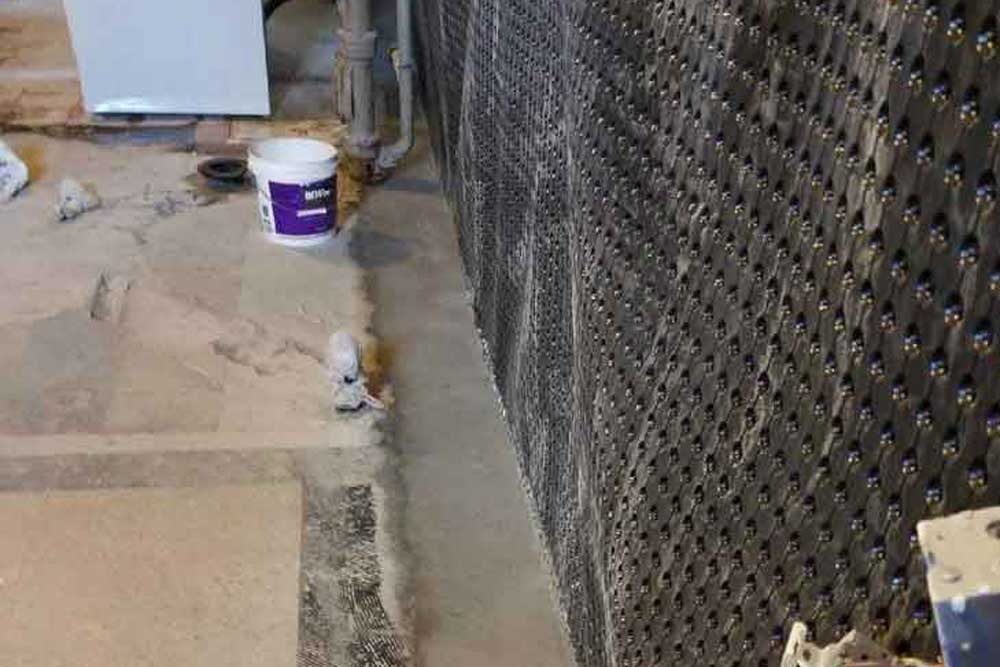 interior basement waterproofing process